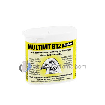 DAC Multivit B12 50 compresse (Multivitaminici con B12 supplementare). Per i Piccioni Viaggiatori. 
