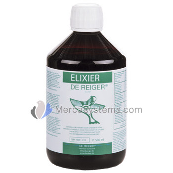 De Reiger Elixir 500 ml (tonico energetico ricco di ferro e iodio). Per i piccioni viaggiatori.