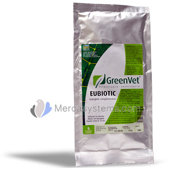 GreenVet Eubiotic 50gr, (arricchito probiotici). Per i piccioni e uccelli