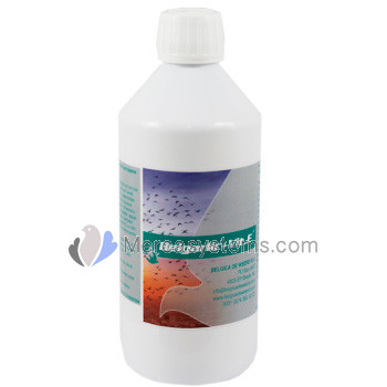 Belgica de Weerd BelgaGarlic + Vitamina E 500 ml (Aglio olio + vitamina E). prodotti per i piccioni 