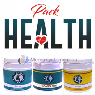 Pigeon Vitality Health Pack (3 prodotti), protezione naturale al 100% per gli uccelli