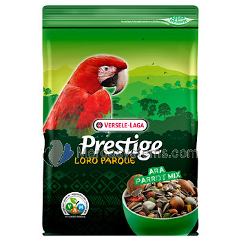 Versele-Laga Loro Parque Ara Parrot Mix 2 kg, (Miscela di semi arricchita con pellet di acetato di vinile monomero estruso)