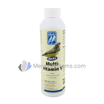 Backs Multivitamin V 250ml, (complesso multivitaminico di alta qualità premium per gli uccelli uccelli da voliera)