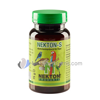 Nekton S 75gr, (vitamine, minerali e aminoacidi). Per gli uccelli in gabbia