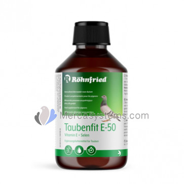 Rohnfried Taubenfit E 50 + Selenio 250 ml (concentrato vitamina E). Piccioni e uccelli 