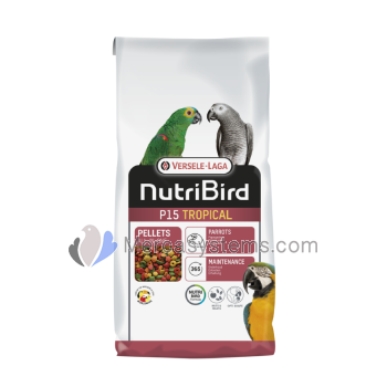 NutriBird P15 Tropical 1kg, (cibo manutenzione completa equilibrato per pappagalli)