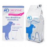 Ecuphar Orozyme Strips "L", 7 strisce (per prevenire la formazione di placca dentale o tartaro). Per i cani